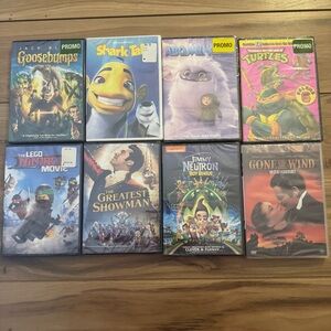 Lot of 8 DVDs Shark Tale Lego Ninjago Greatest Showman TMNT Sealed Media DVD